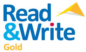 Read and write gold logo